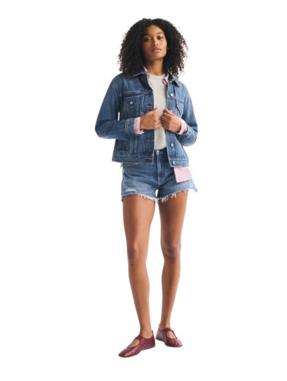Abercrombie & Fitch Curve Love Mom Jean Shorts High Rise Distressed 28 / 6